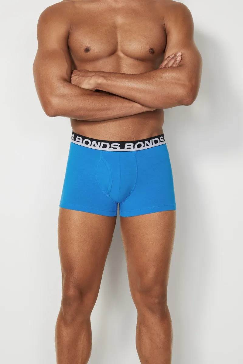 15 X Bonds Mens Everyday Trunks Underwear - Black / Navy / Blue