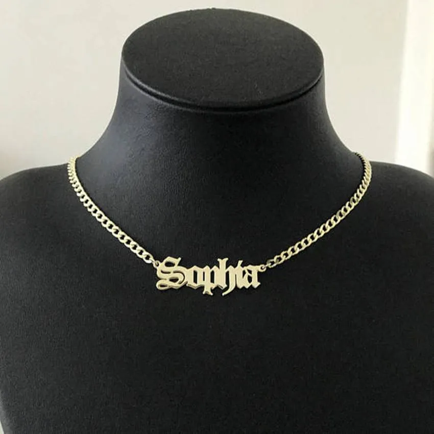 18k Gold Plated Name Necklace- Best Gifts For Mother's Day