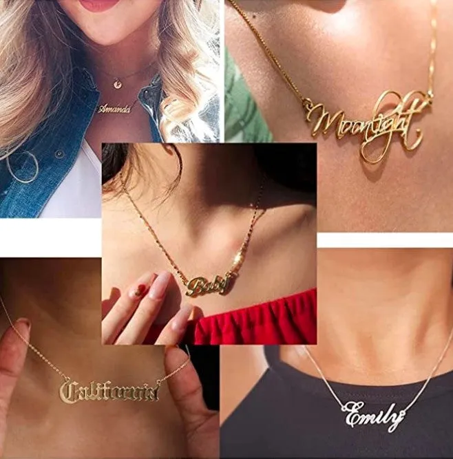 18k Gold Plated Name Necklace- Best Gifts For Mother's Day