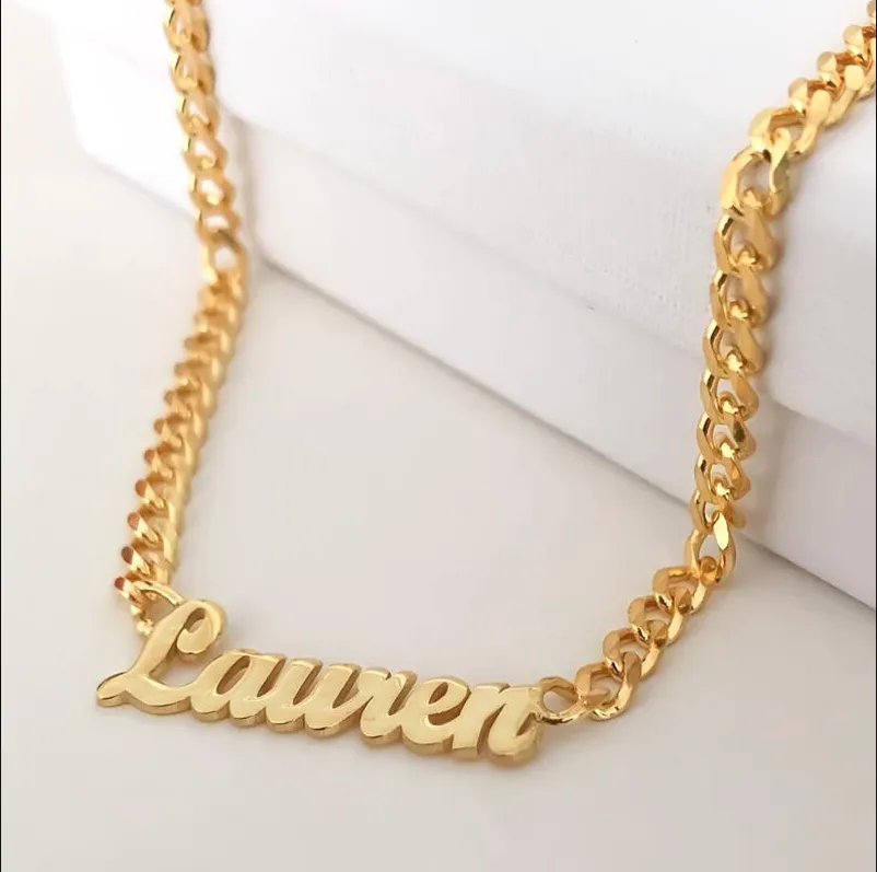 18k Gold Plated Name Necklace- Best Gifts For Mother's Day