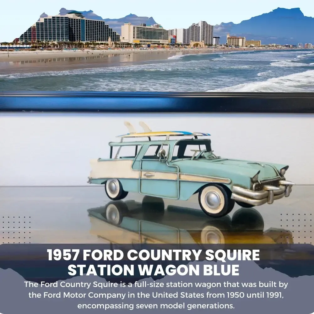 1957 Ford Country Squire Station Wagon Blue