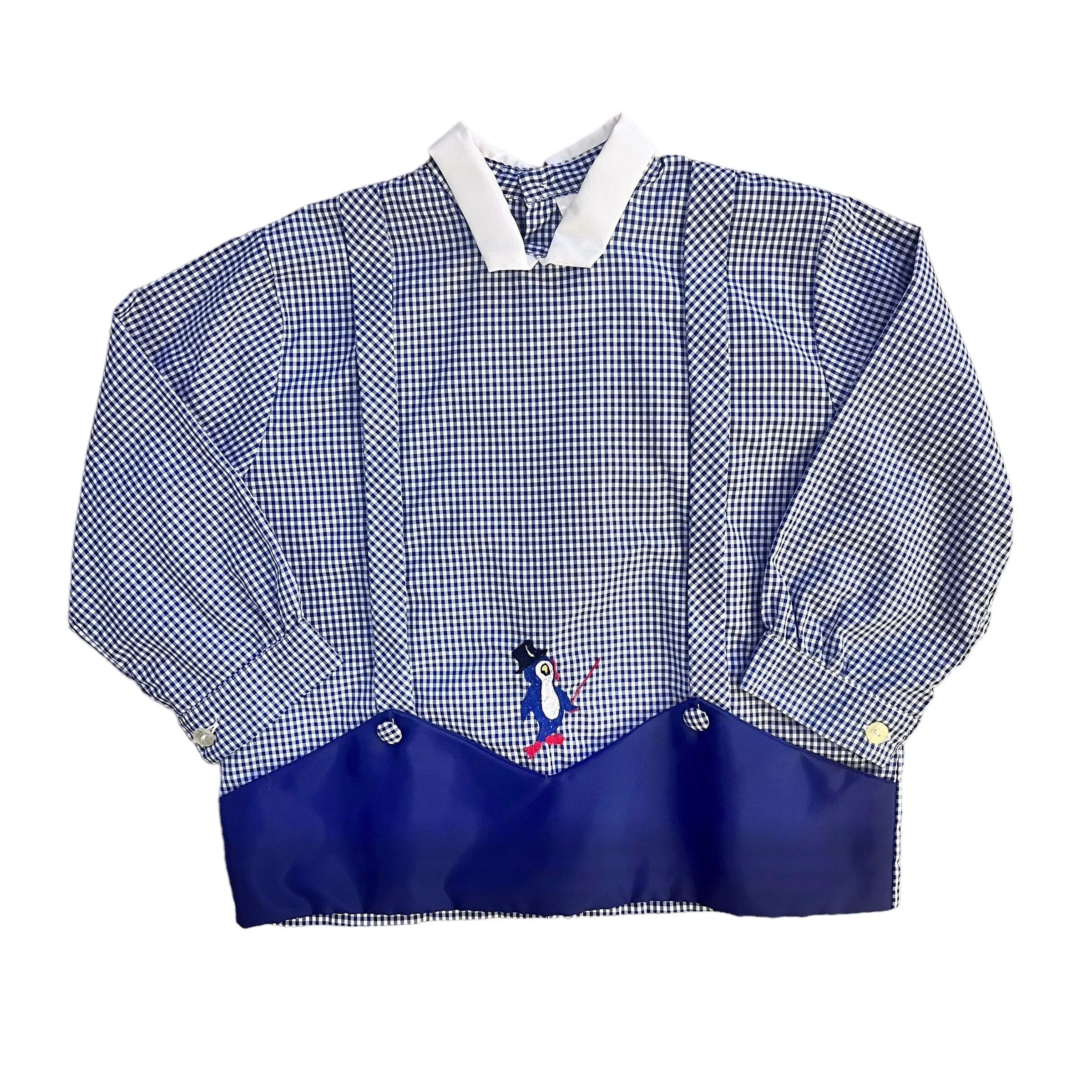 1960's  Gingham School Blouse/ Overshirt / 2-3Y