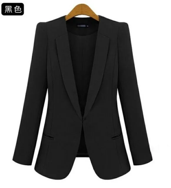 2018 New Plus Size Womens Business Suits Spring Autumn All-match women Blazers Jackets Short Slim long-sleeve Blazer Women Suit