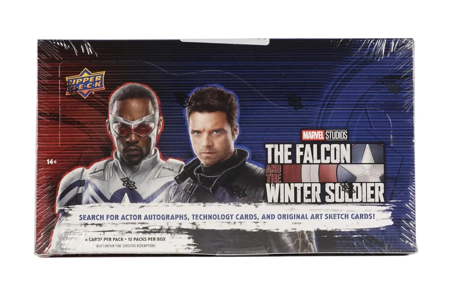 2022 Upper Deck Marvel Studios The Falcon and the Winter Soldier Hobby Box 15 Packs per Box, 6 Cards per Pack