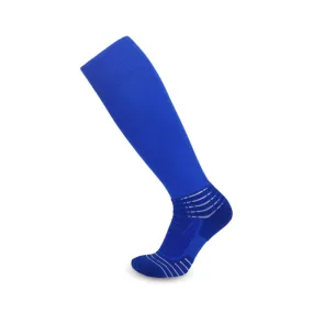 3 Pack Blue Mens Football Socks Thick Cushioned