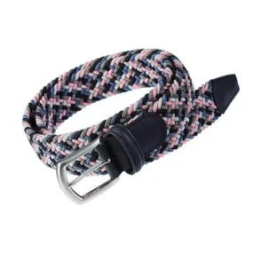 3.5cm Woven Elastic Belt (Pink   Grey   Silver   Black   Blue)