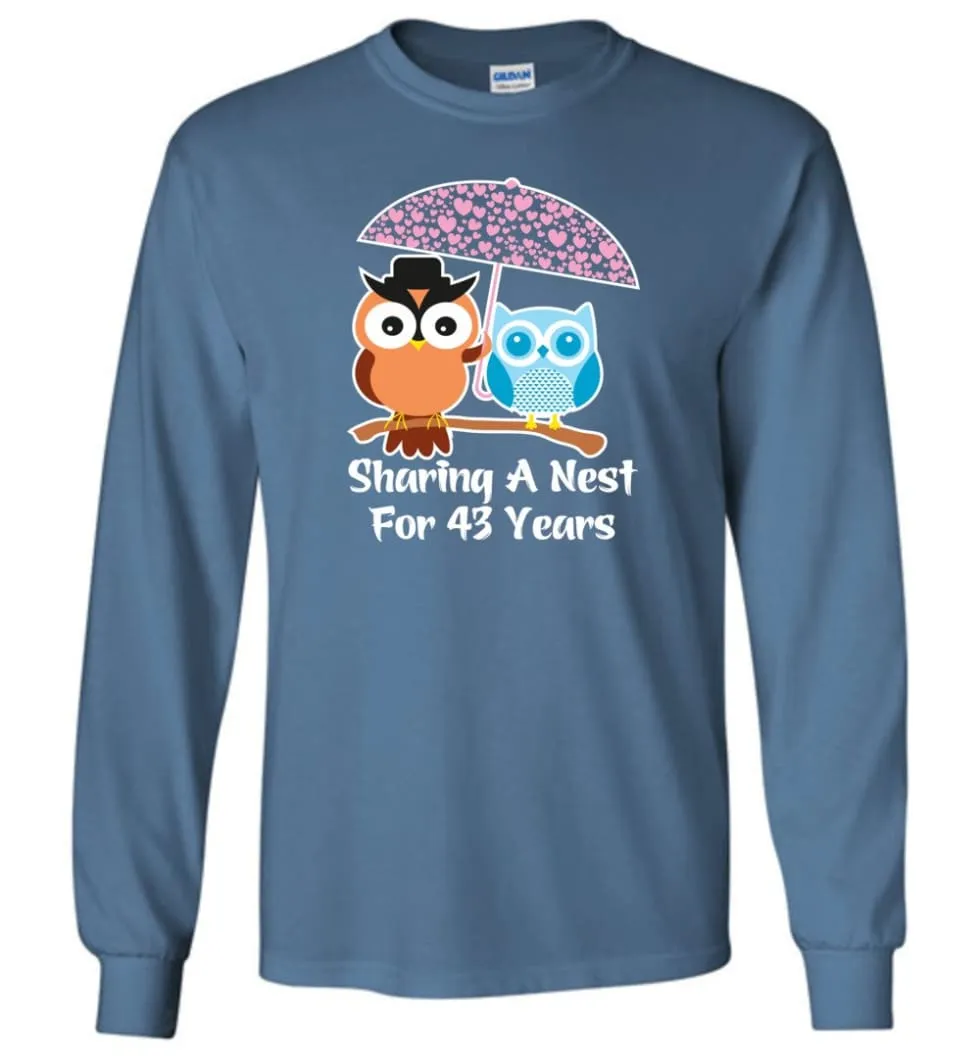 43 Years Wedding Anniversary Gifts Valentine's Day Long Sleeve T-Shirt