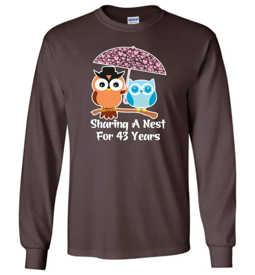 43 Years Wedding Anniversary Gifts Valentine's Day Long Sleeve T-Shirt