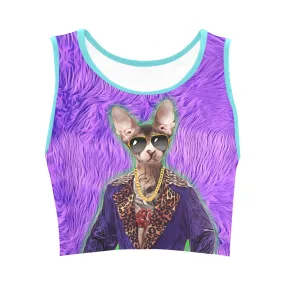 70s Pimp Cat Fitted Crop Top