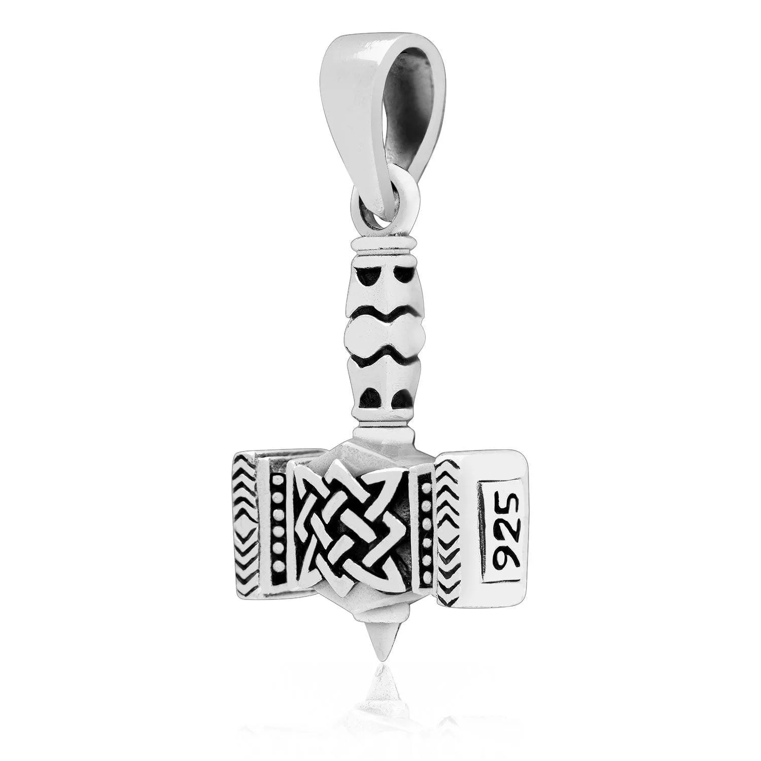 925 Sterling Silver Modern Thor's Hammer Pendant