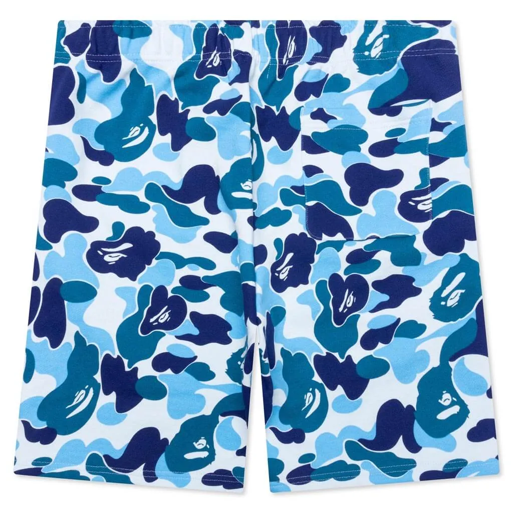 ABC Camo Shark Sweat Shorts - Blue