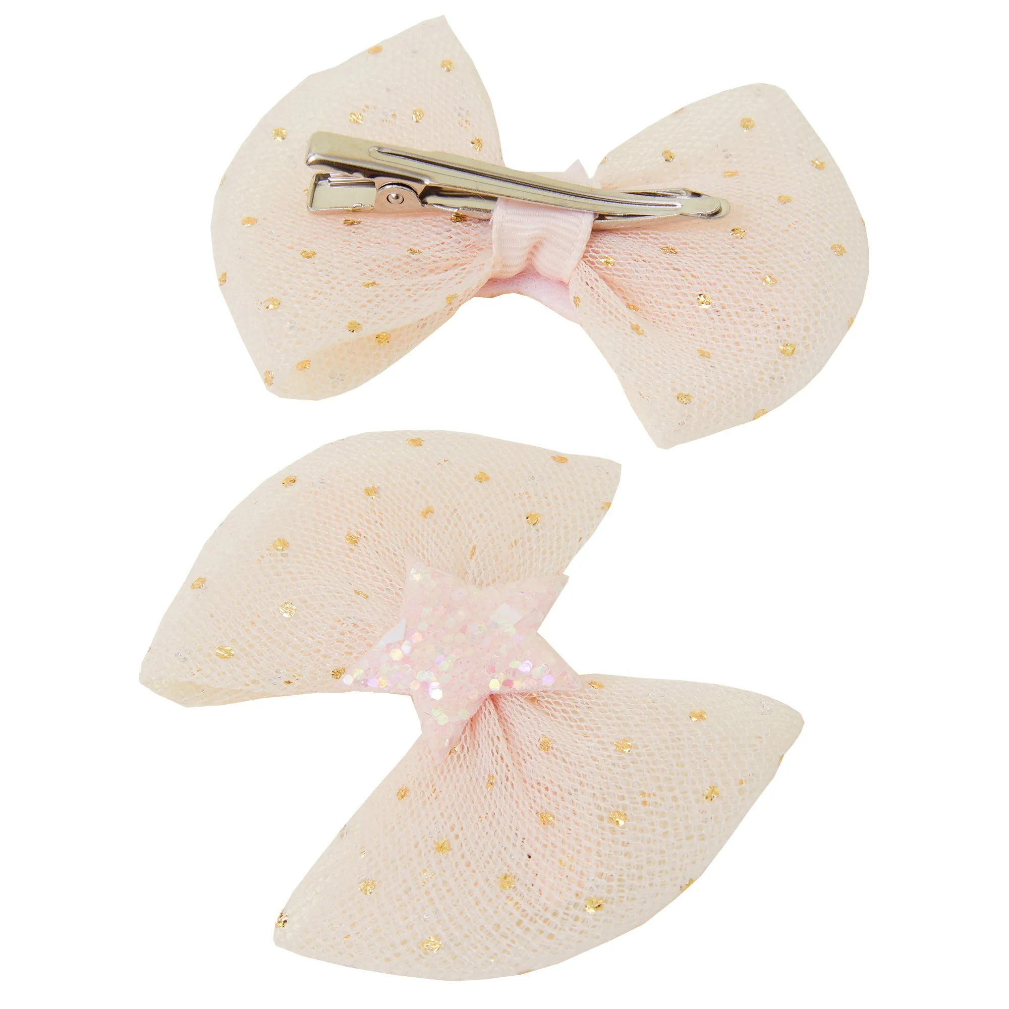 Accessorize London Girl's Pink Bow Hair Clips  Pack Of Two