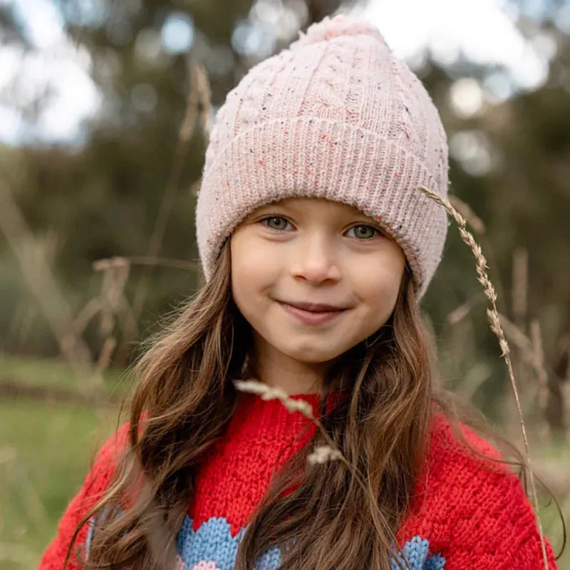 Acorn Kids - Alps Beanie - Pink Speckle