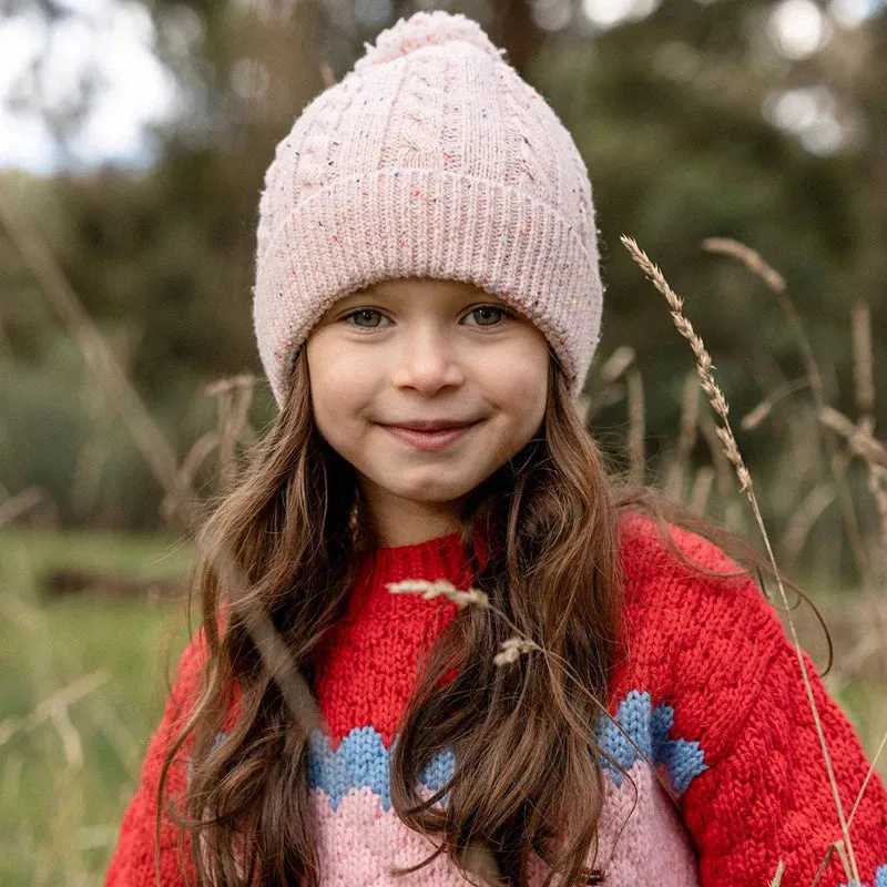 Acorn Kids - Alps Beanie - Pink Speckle