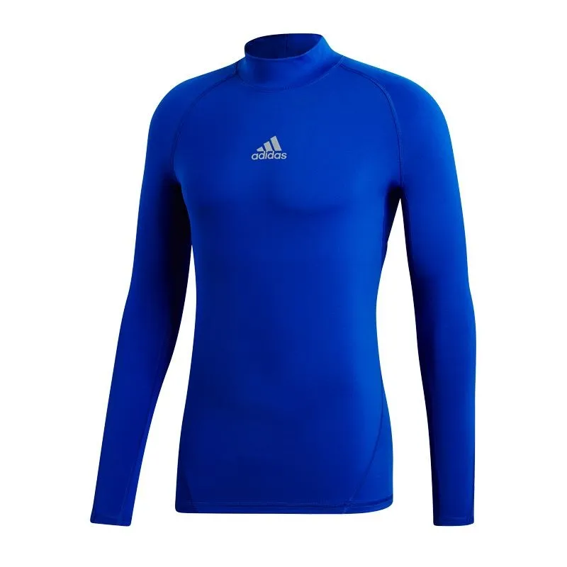 Adidas Mens AlphaSkin Climawarm Thermoactive Turtleneck Shirt - Blue