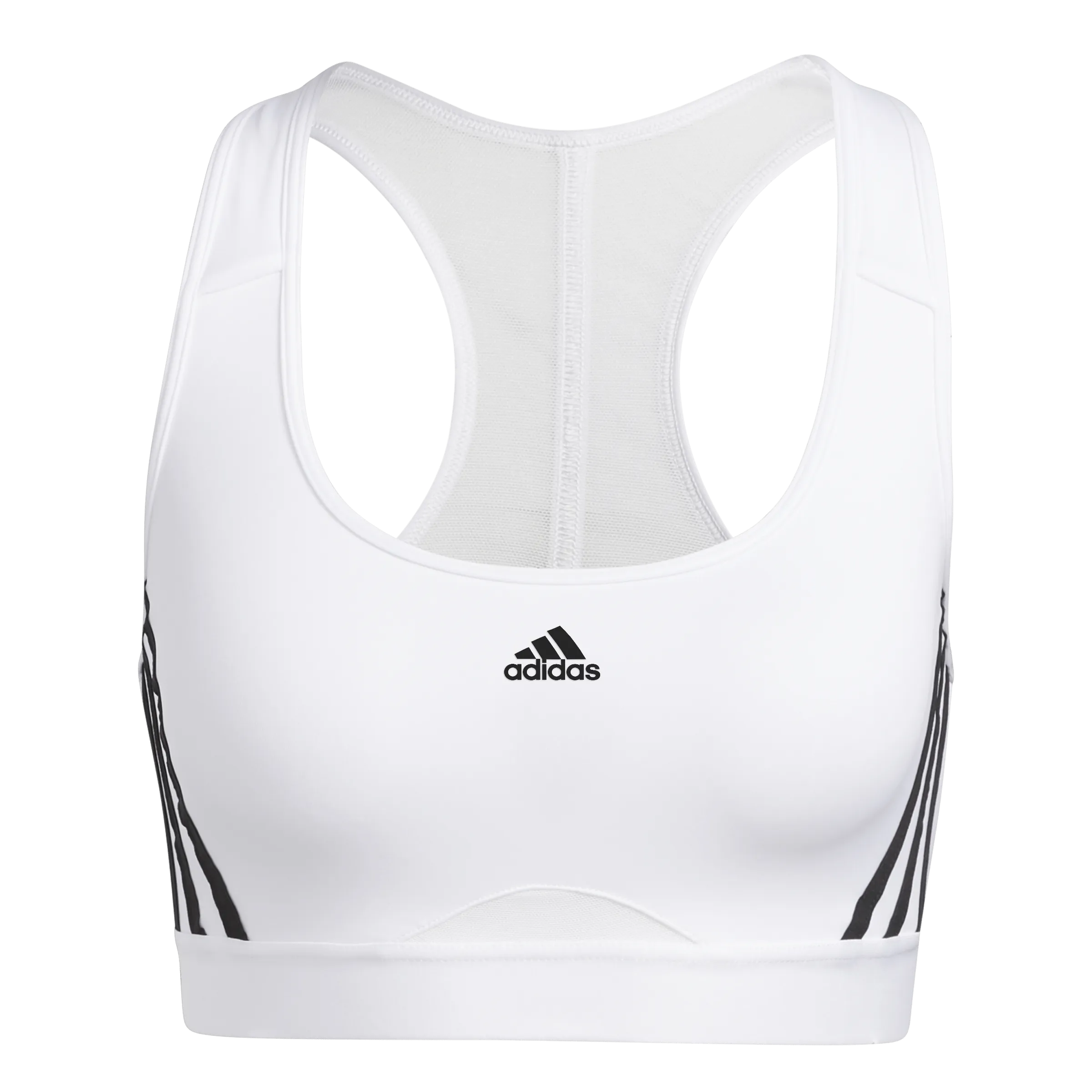 ADIDAS POWERREACT TRAINING MEDIUM-SUPPORT 3-STRIPES BRA