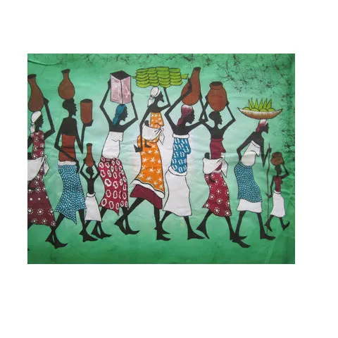 African Lifestyle Batik Art 01