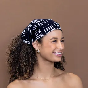 African print Headband - Unisex Adults - Hair Accessories - Black / White BOGOLAN