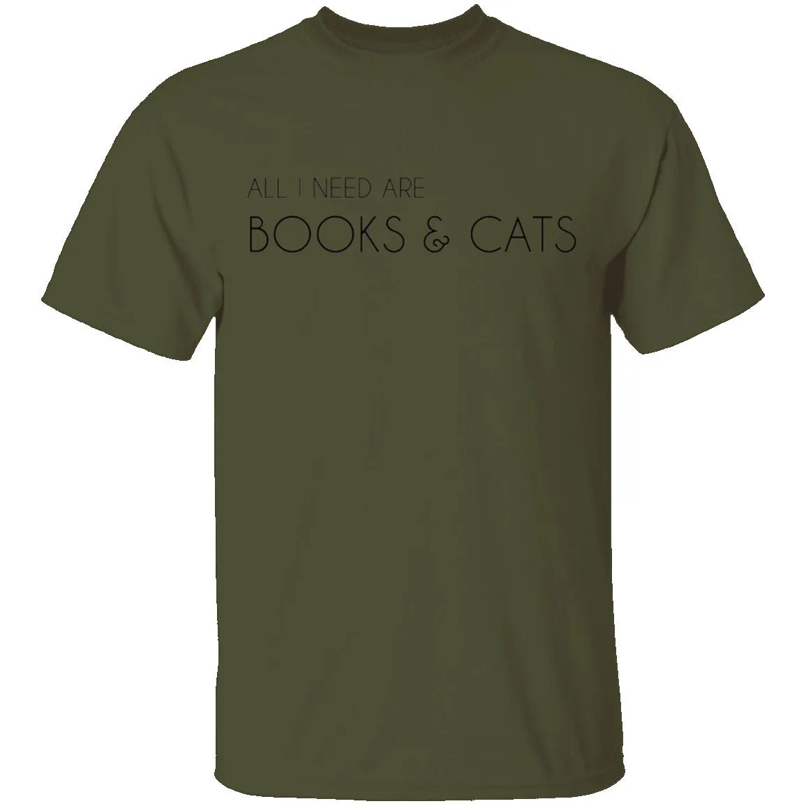 All I Need Books and Cats T-Shirt