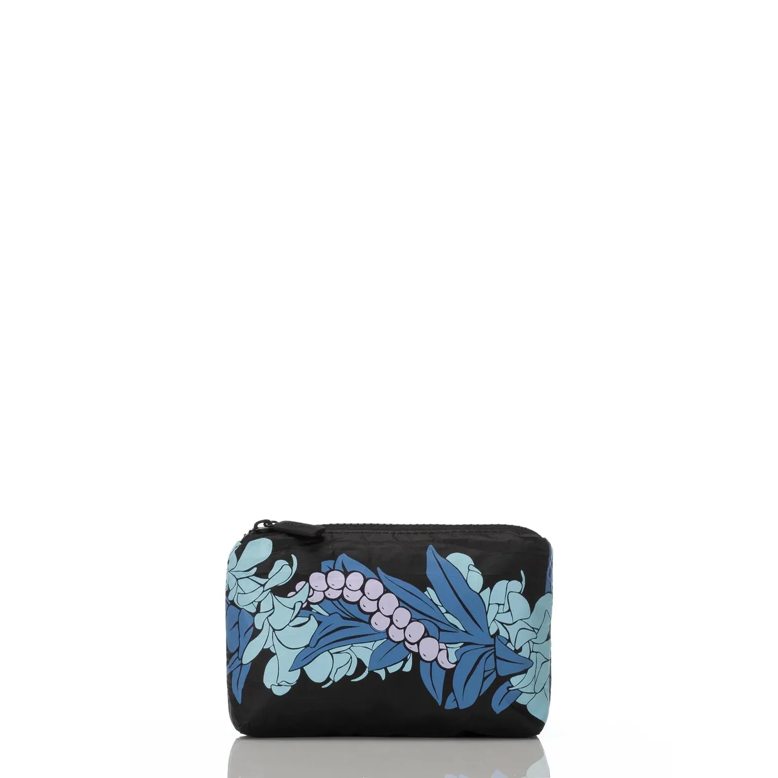 Aloha Mini Pouch in Mokihana Huckleberry on Black, Style #MNPBT184