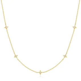 Ania Haie Gold Stars Station Necklace