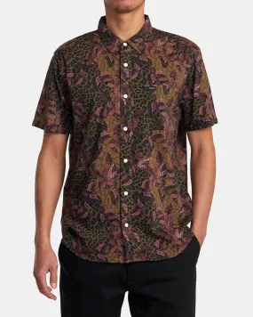 Anytime Short Sleeve Woven Shirt - Bombay Brown