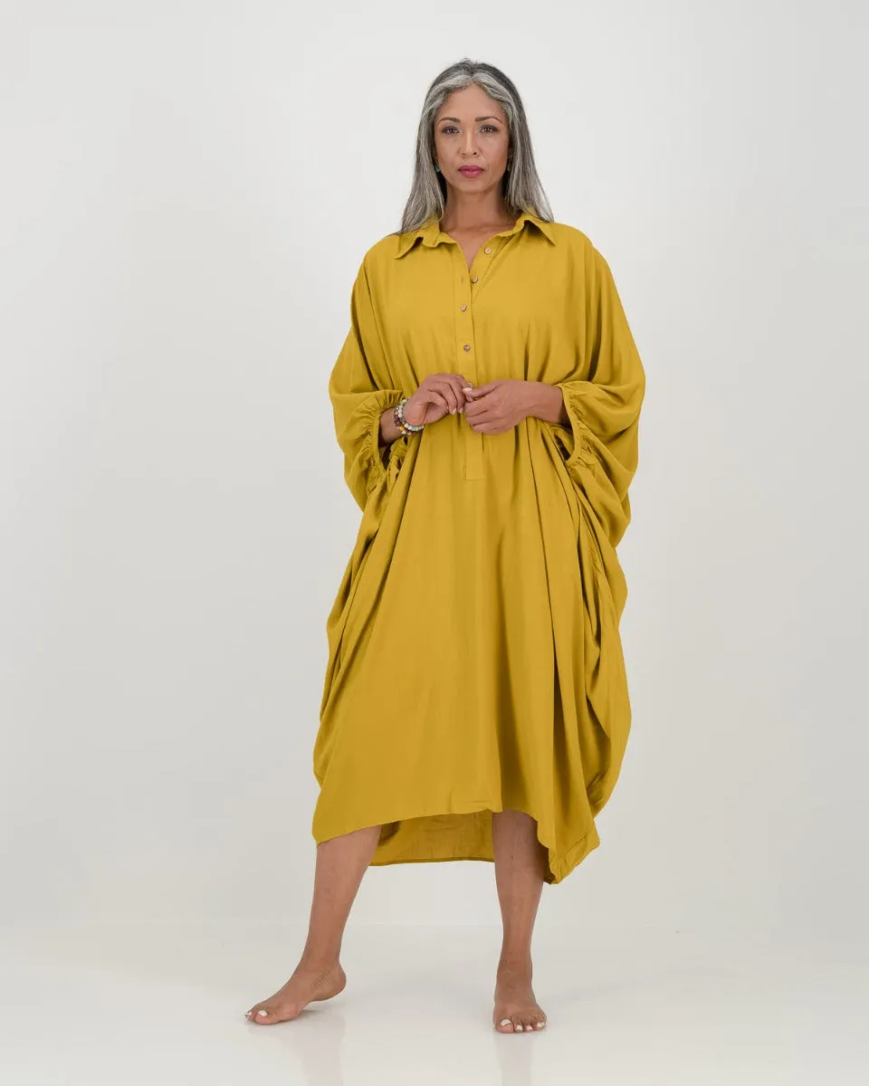 artist kaftan - chartreuse