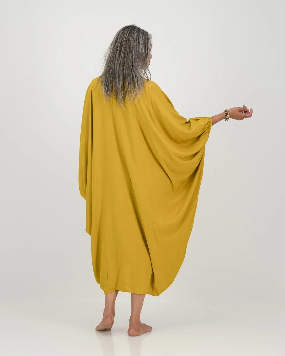 artist kaftan - chartreuse