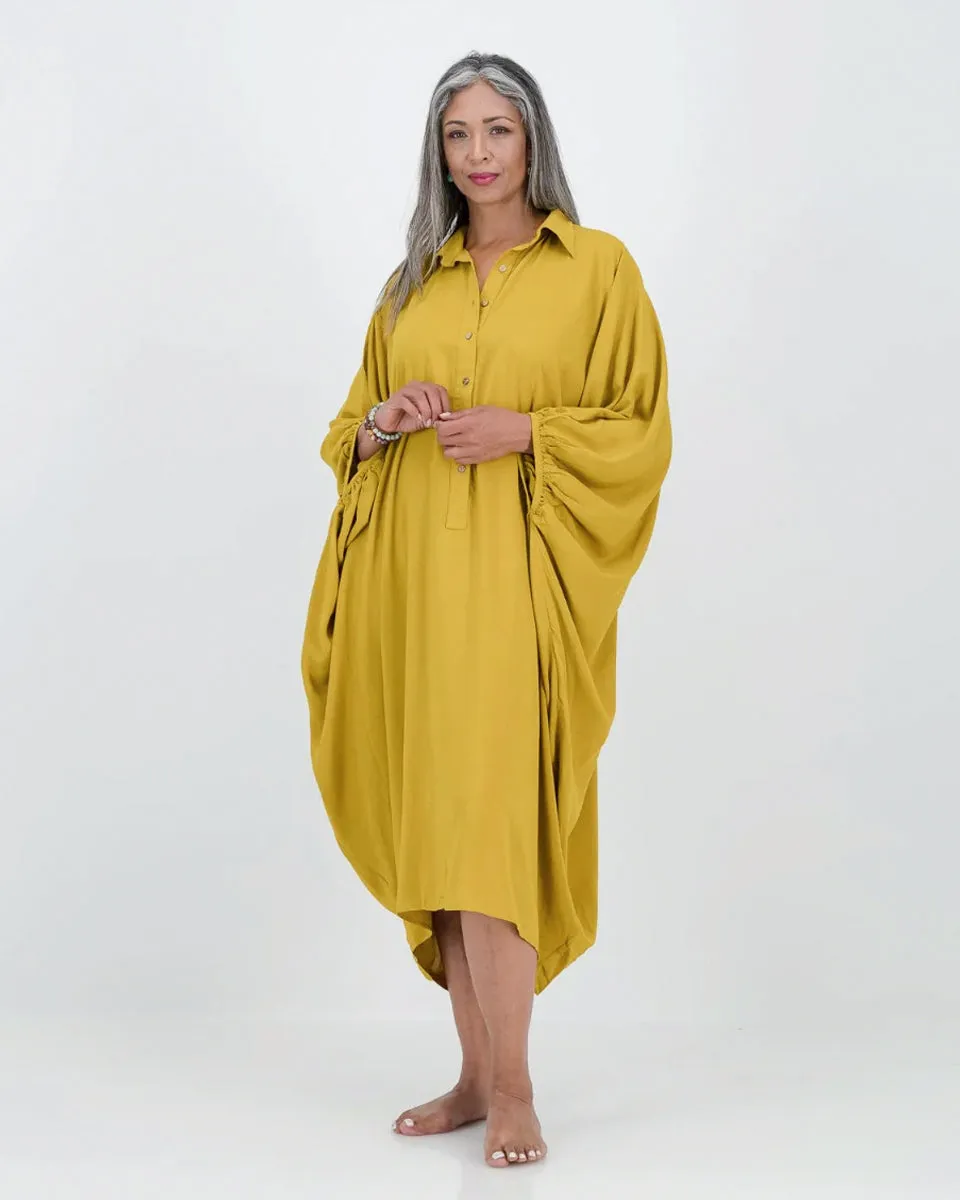 artist kaftan - chartreuse