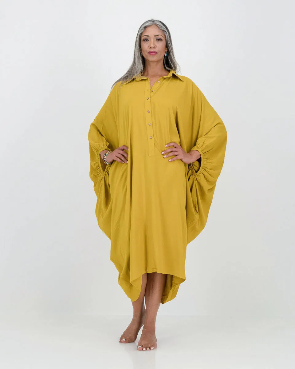 artist kaftan - chartreuse