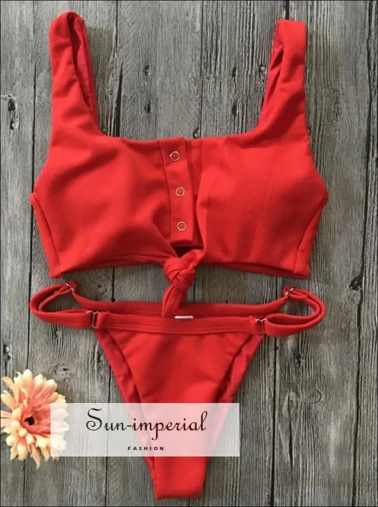 Bandage/red/brazilian/bikini Push up Two Piece Swimsuit Tankini for Women