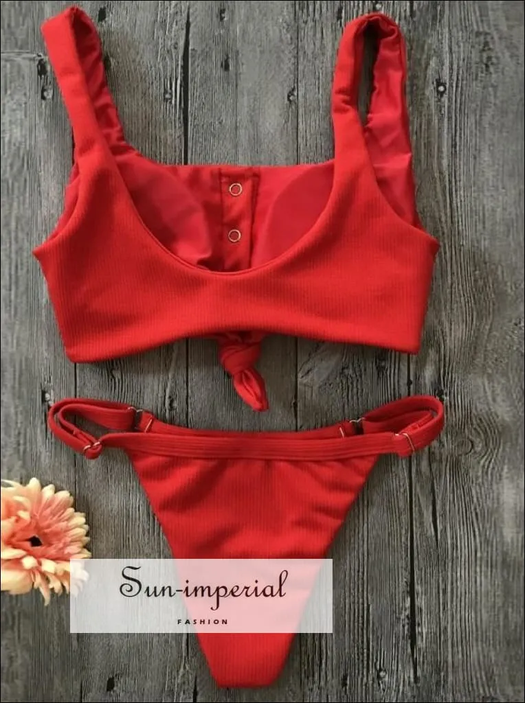 Bandage/red/brazilian/bikini Push up Two Piece Swimsuit Tankini for Women