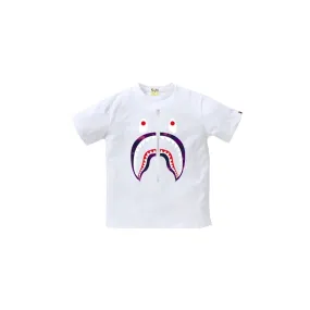 BAPE COLOR CAMO SHARK TEE WHITE/PURPLE