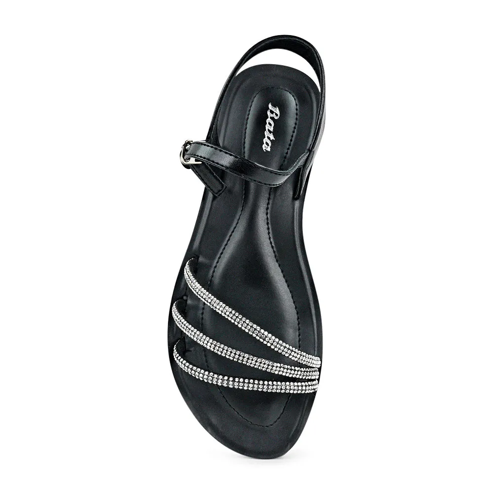 Bata Light & Easy VENUS Black Belt Sandal for Women