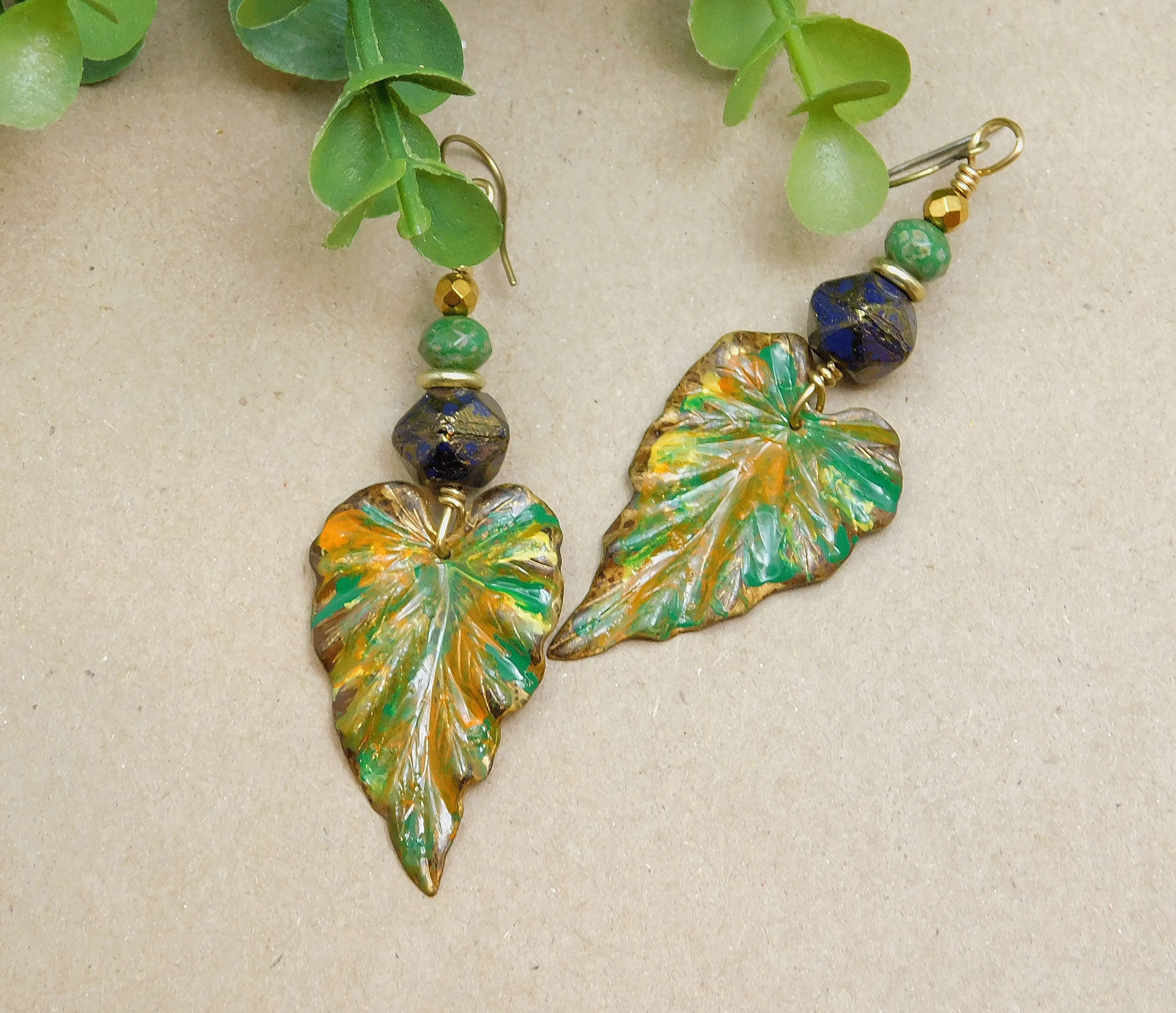 Beautiful and Soulful Leaf Charm Earrings