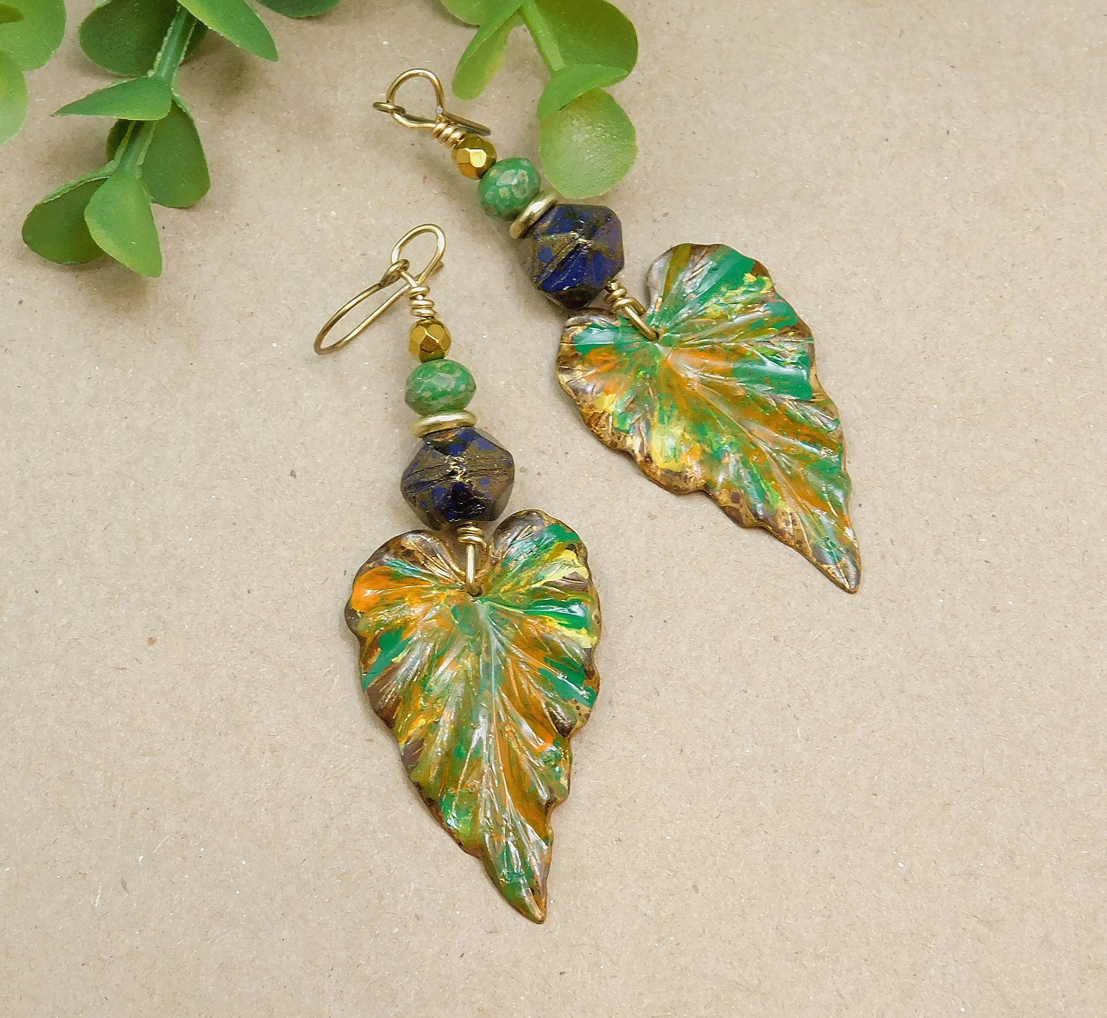 Beautiful and Soulful Leaf Charm Earrings