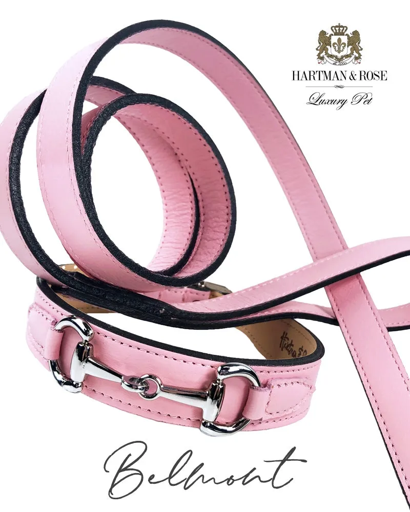 Belmont Dog Collar in Sweet Pink & Nickel