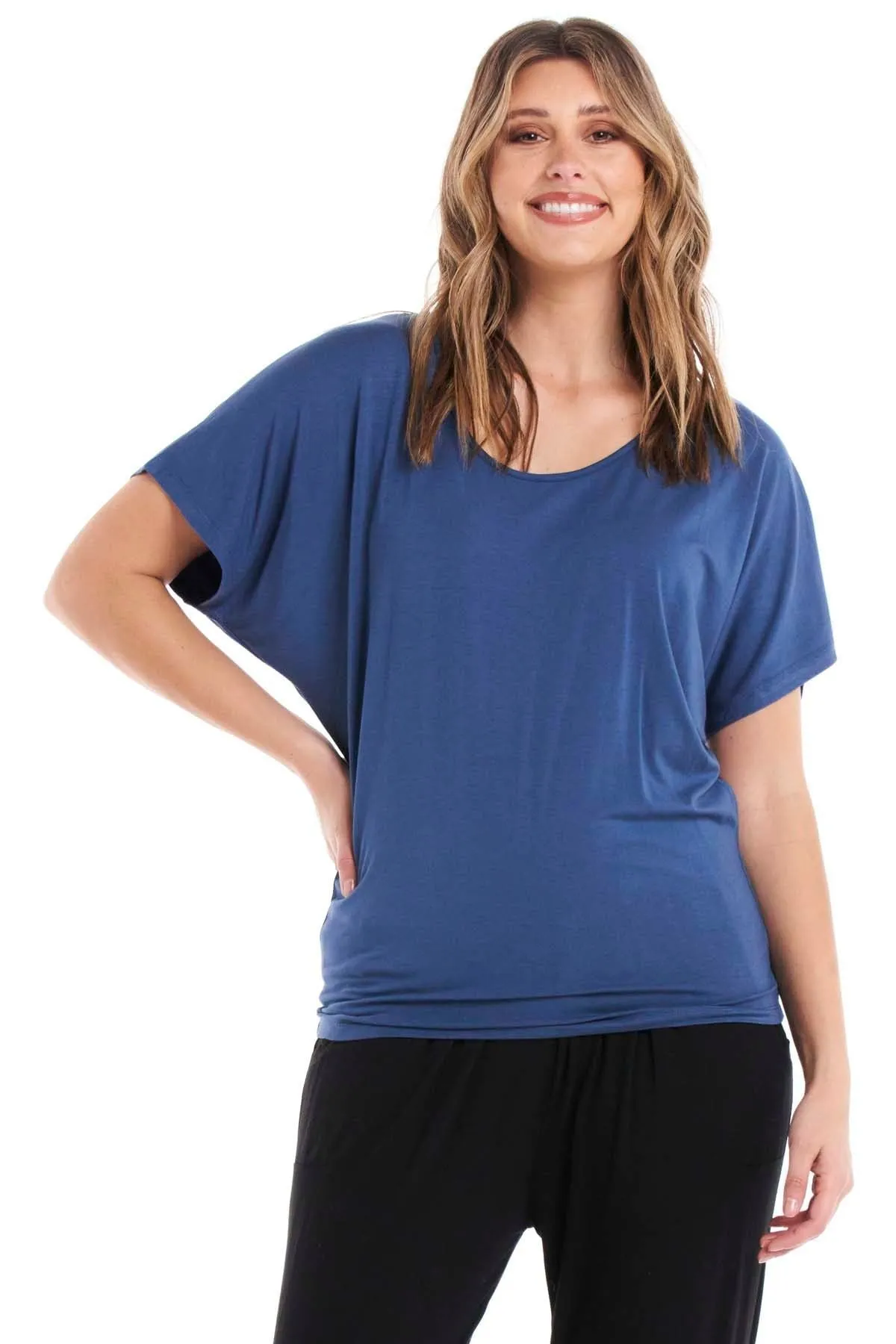 Betty Basics Maui Tee in Blue Haze