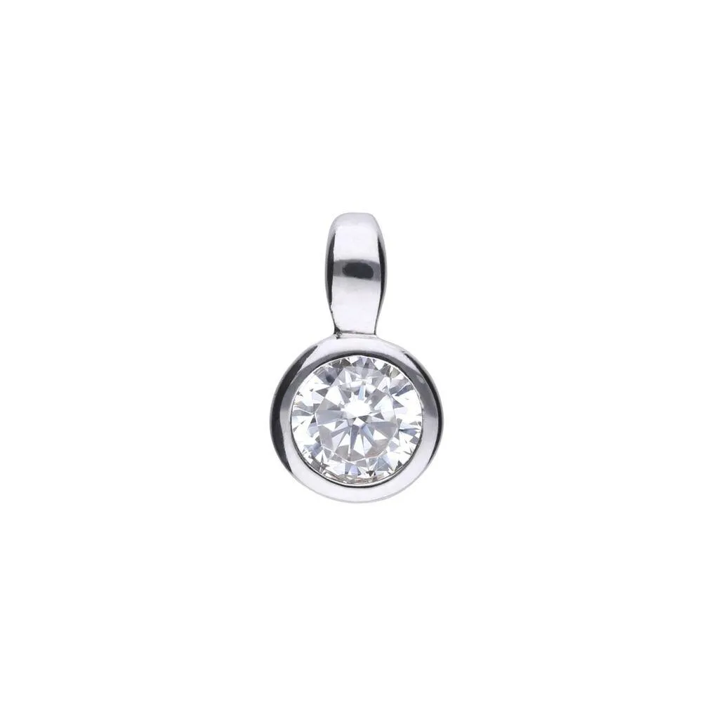 Bezel Set 0.25 Carat Solitaire Pendant - P4640