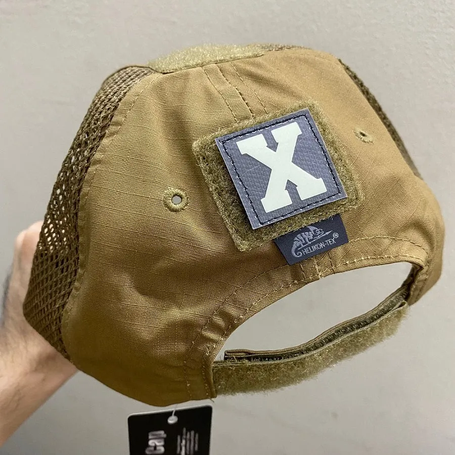 BIG LETTER X PATCH - BLUE GLOW IN THE DARK