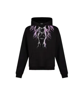 Black Hoodie Whit Purple Grey Lightning