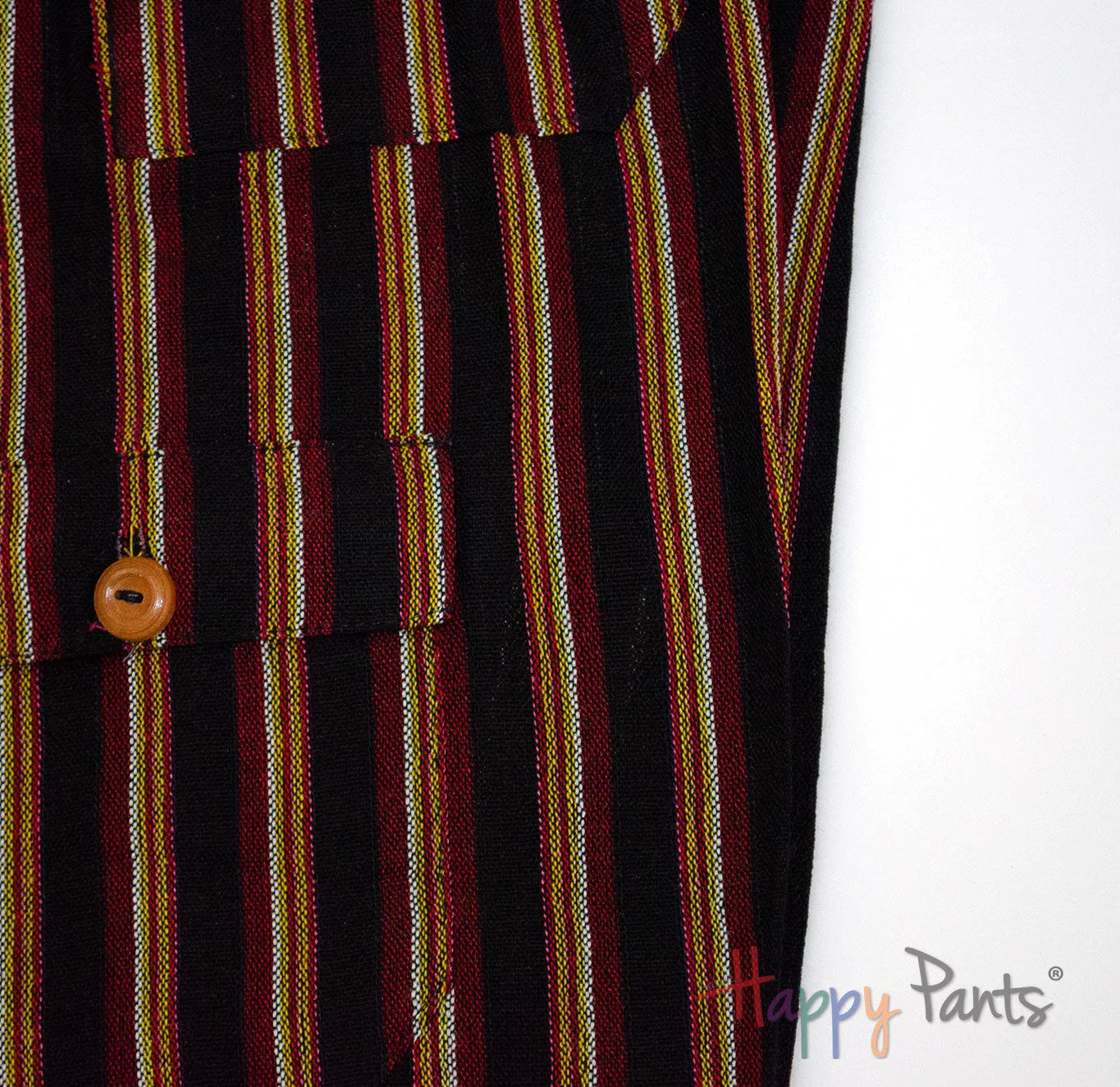 Black Maroon Stripy Happy-Pants - Youth Collection