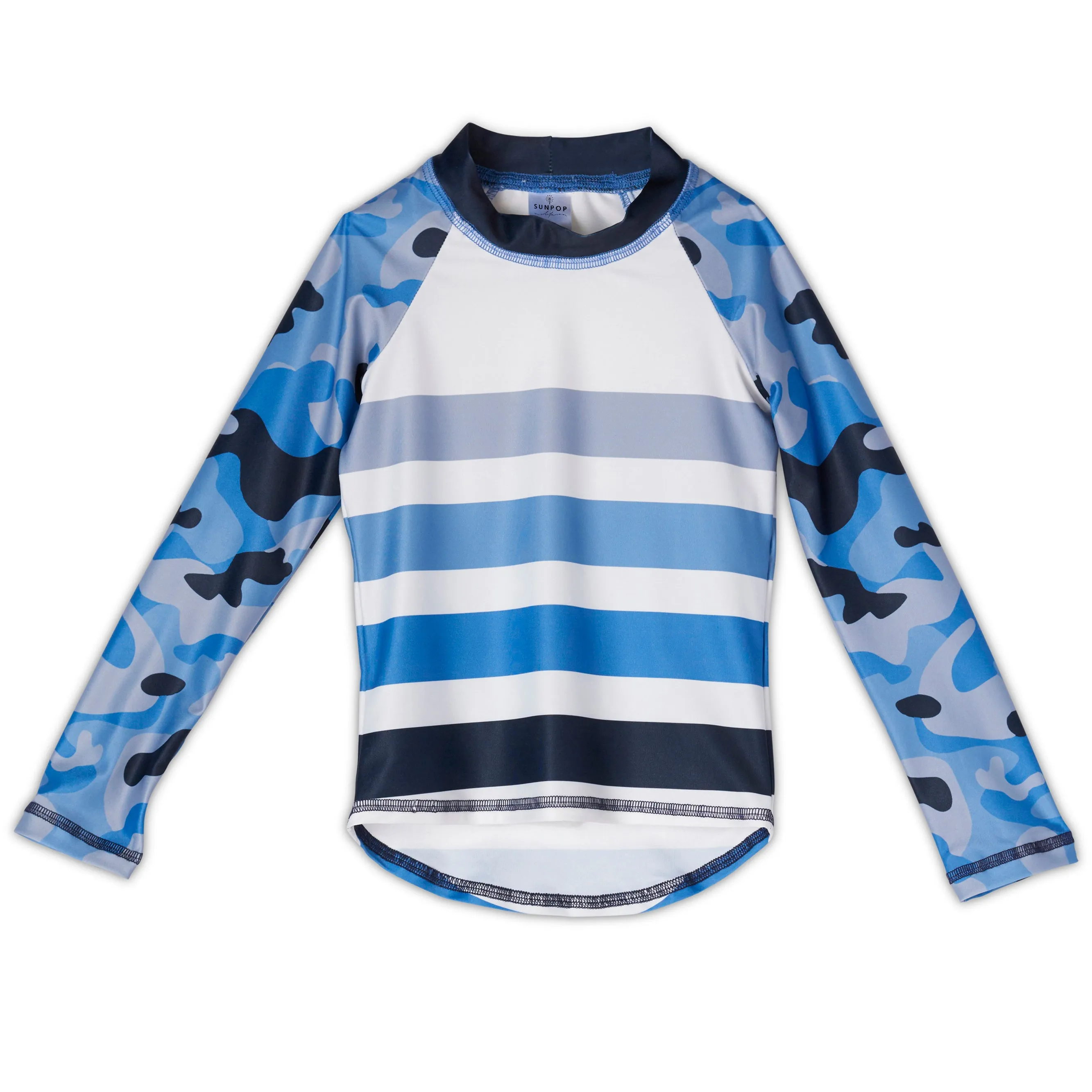 Blue Camo 2pc Rash Guard Set UPF 50  for Girls