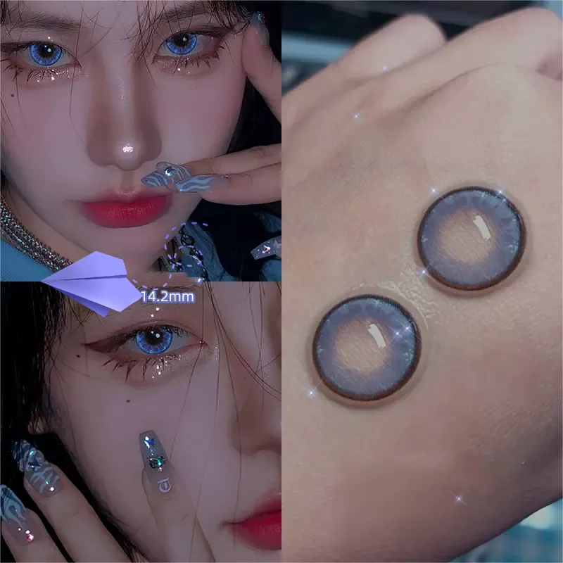 blue contact lenses (two pieces)  KF83216