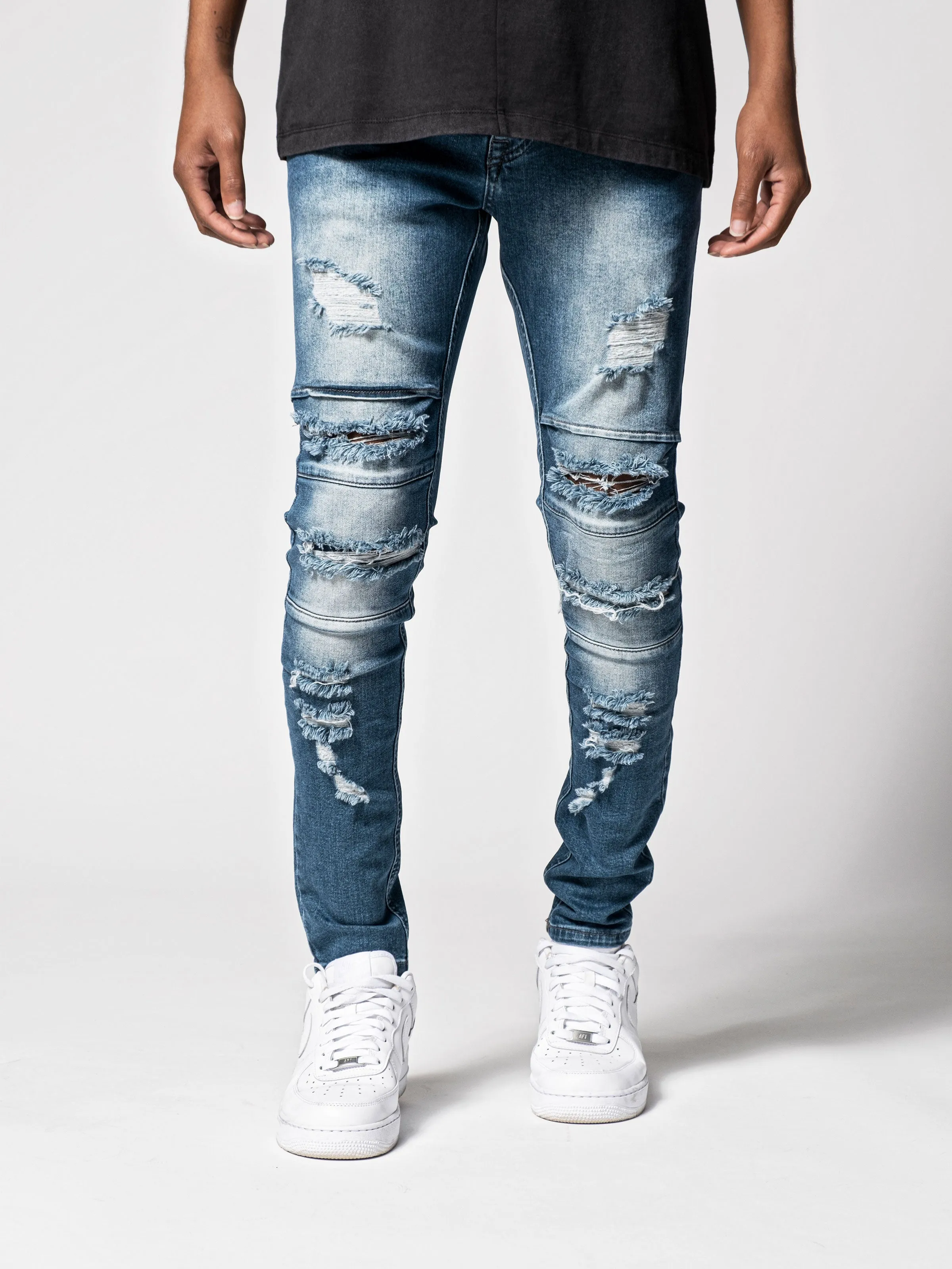 Blue Distressed Jeans