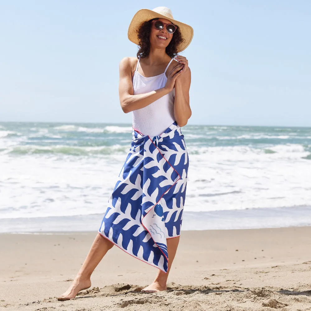 Blue Fin Reversible Eco Beach Towel