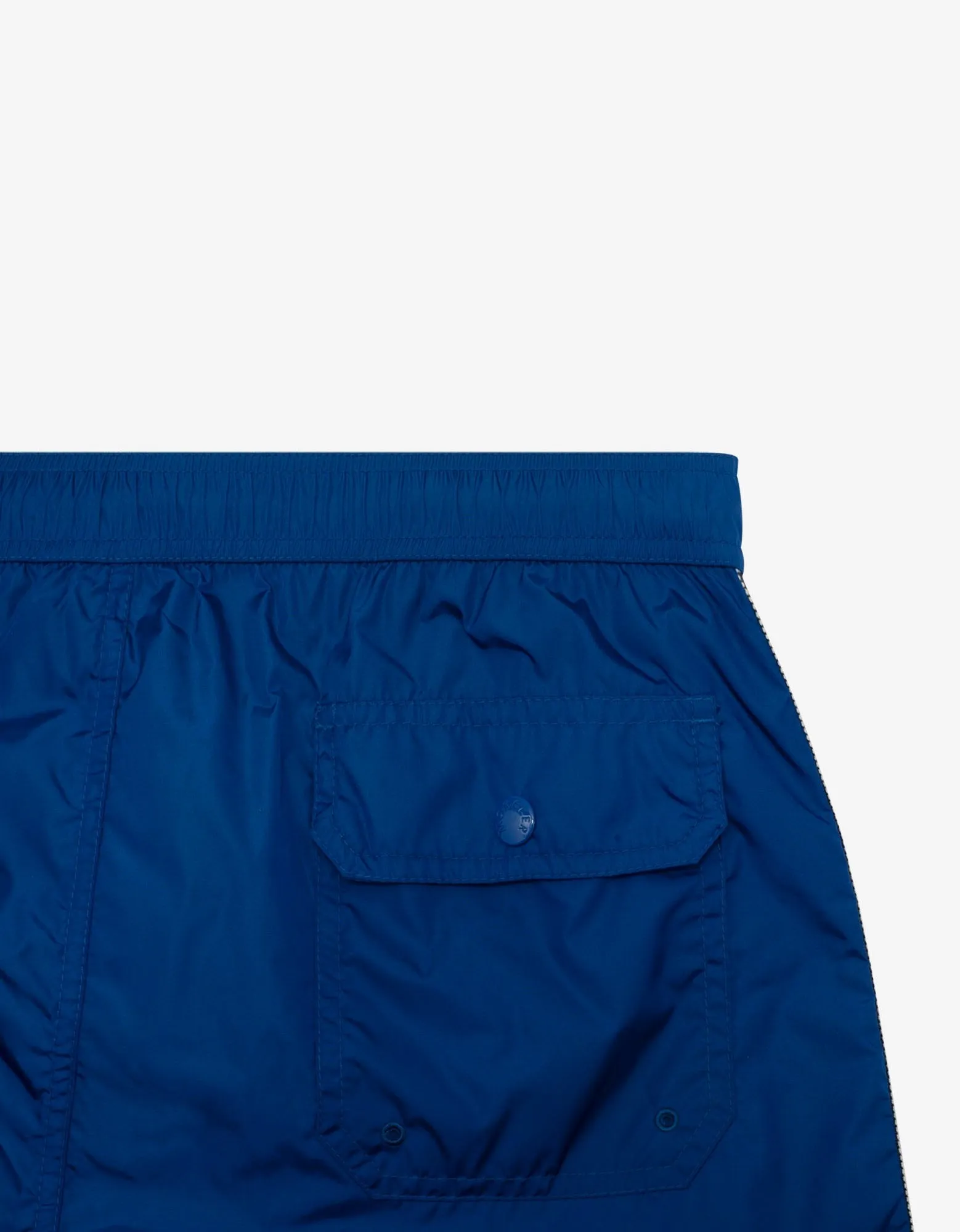 Blue Tricolour Seam Swim Shorts