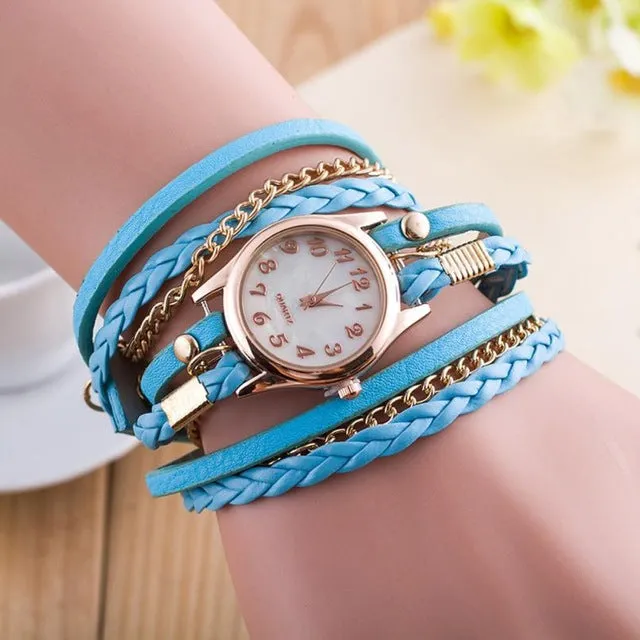 Boho Ladies Dress watch Fashon Wristwatch Quartz-watch Female Clocks Relogio Feminino 2018 Women Crystal Bracelet Watches