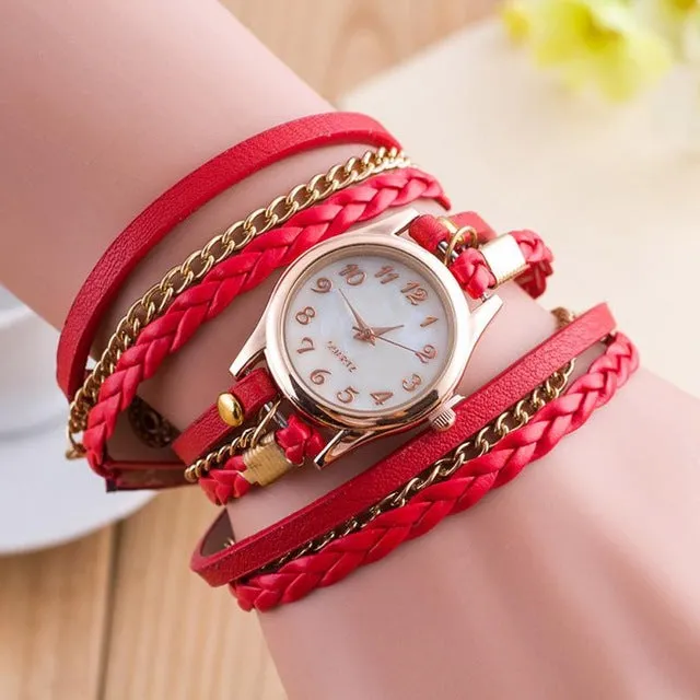 Boho Ladies Dress watch Fashon Wristwatch Quartz-watch Female Clocks Relogio Feminino 2018 Women Crystal Bracelet Watches