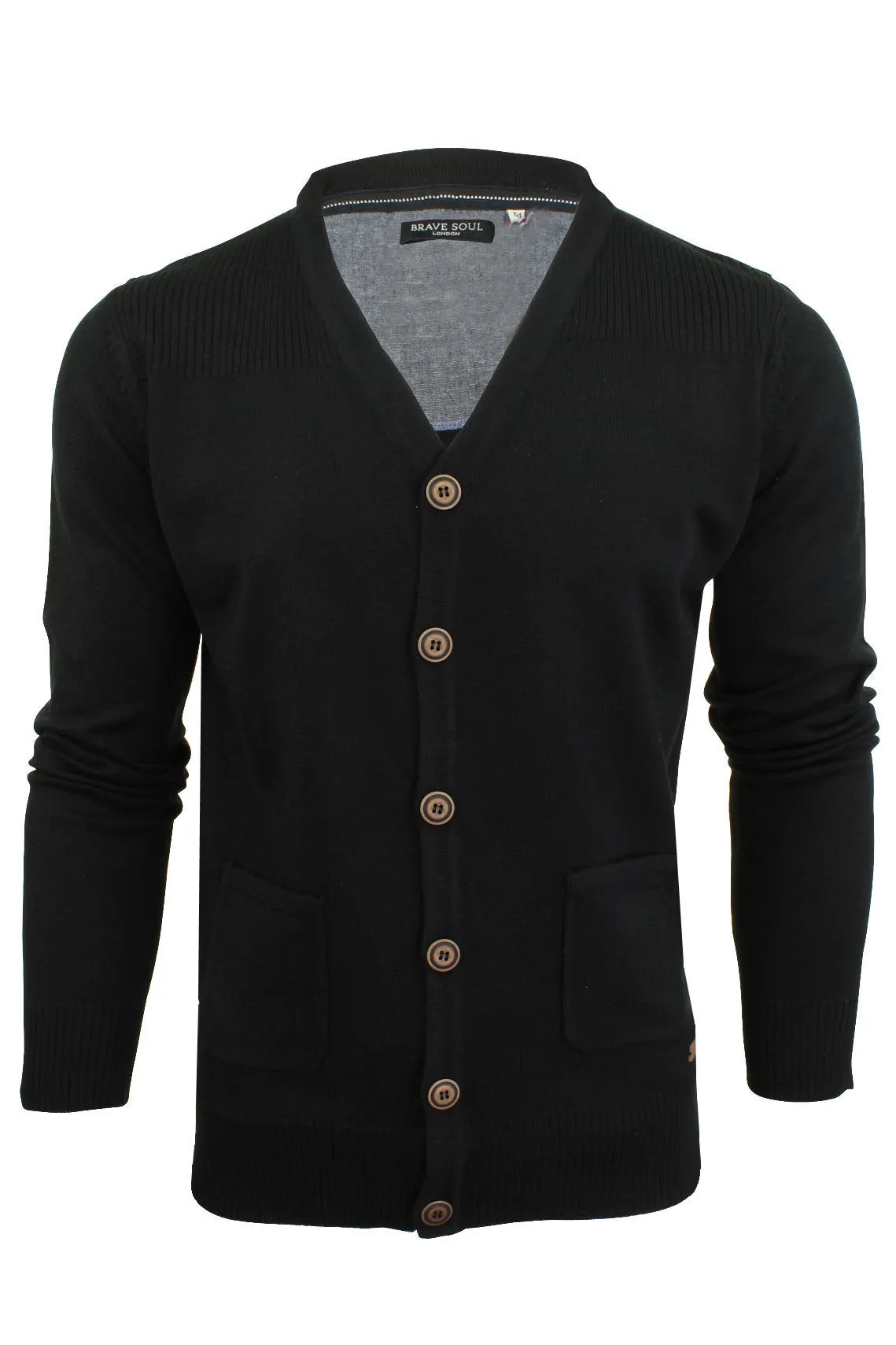 Brave Soul Mens Cardigan Fashion Button Through .